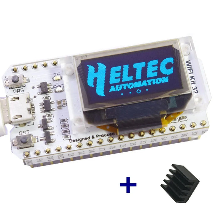 WIFI ESP32 WiFi Kit 32 (V3) scheda di sviluppo versione Display OLED blu da 0.96 pollici Internet of Things per Arduino con dissipatore di calore