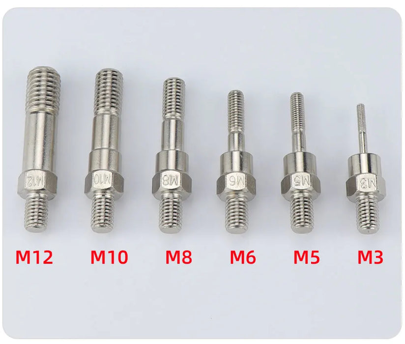 HIFESON Mano Rivetto Dado Pistola Parte Manuale Filettato Rivetto Testa Viti di Ricambio Tirare Asta Per BT-606 605 607 M3 M4 M5 M6 M8 M10 M12
