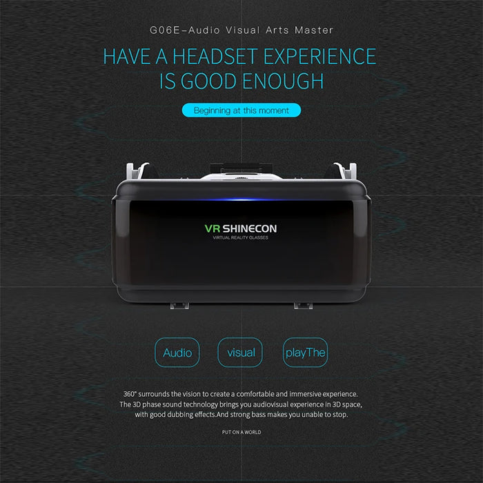 VR Shinecon Viar Bicchieri di Realtà Virtuale 3D Per il iPhone Android Smart Phone Smartphone Auricolare Occhiali Casco Casque Video Gioco