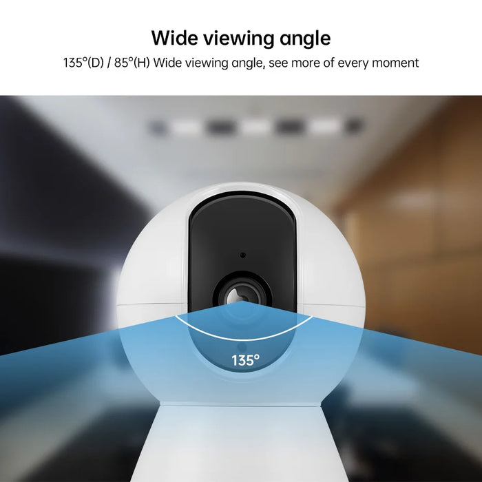 KERUI 5MP Tuya Smart Mini WiFi IP Camera Indoor Wireless Home Security AI Human Detect CCTV telecamera di sorveglianza Auto Tracking