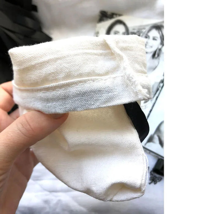 Piccoli sacchetti regalo in cotone bianco 5x7 cm 8x10 cm 9x12 cm Sacco bomboniera per caramelle per feste Borsa personalizzata con coulisse in mussola Custodia con logo per gioielli