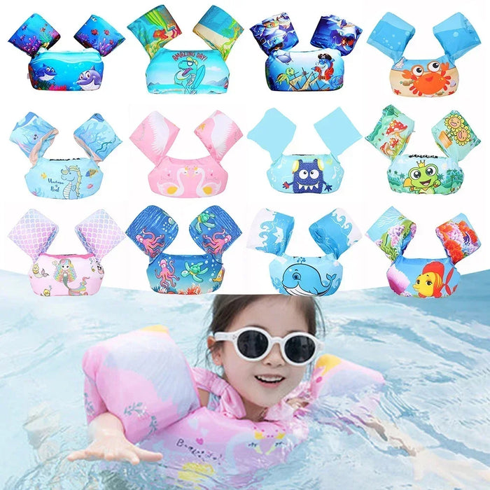 Baby Swim Circle Cartoon manica del braccio giubbotto di salvataggio costume da bagno bambini Outdoor Water Safety Suit Growth Toy