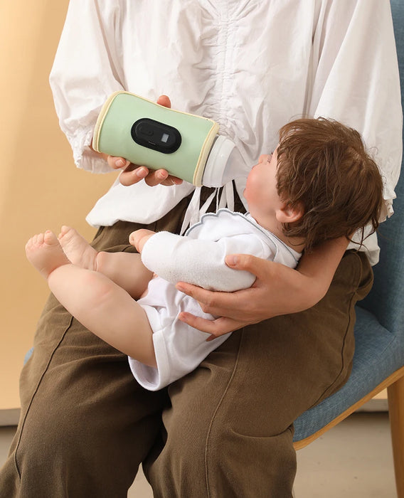 Scaldabiberon per allattamento per bambini, scaldabiberon USB portatile per auto, accessori da viaggio all'aperto portatile all'aperto