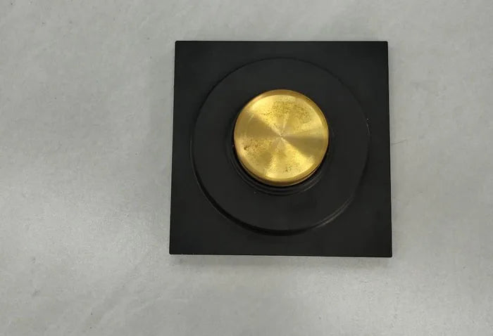 Ottone opaco nero stile quadrato rolse oro Scolapiatti per pavimenti oro Scarico per rifiuti Bagno nichel spazzolato Scarico per doccia DR087