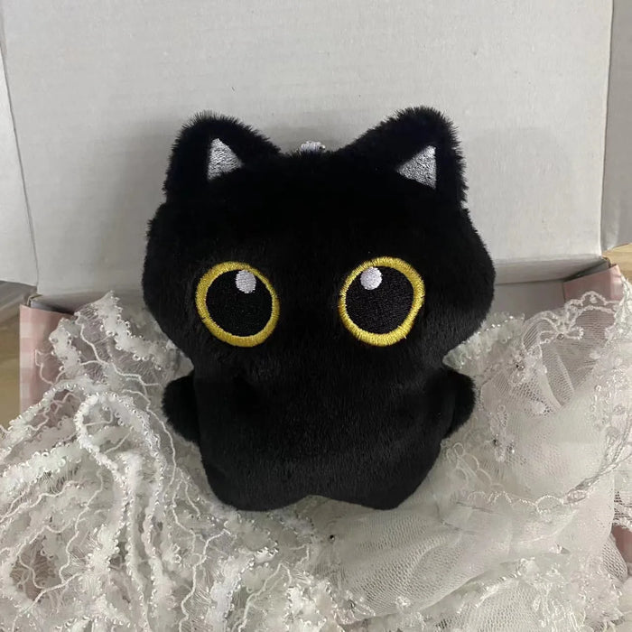 10 cm carino gatto nero peluche bambola piccolo ciondolo coccolone cuscino ins gatto nero peluche bambola per ragazzo ragazza regali di compleanno