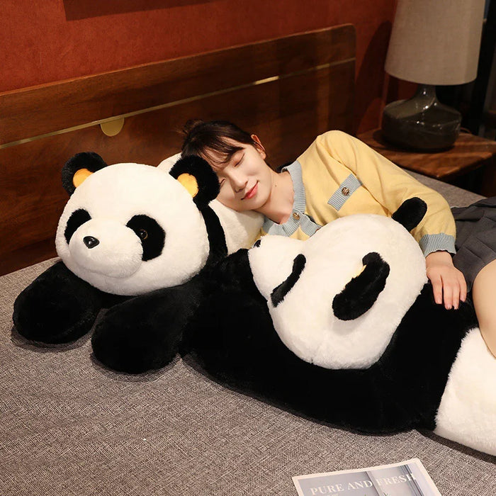 60 cm-120 cm Panda gigante giocattoli di peluche morbido cuscino per dormire cartone animato animale orso farcito bambola classica per bambini compleanno regali di Natale