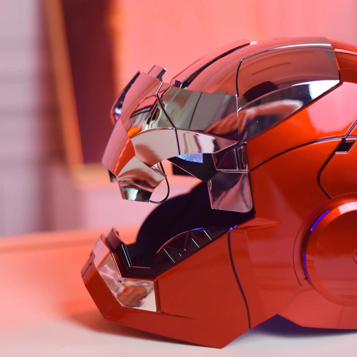 Nuovo AutoKing 1:1 Mk5 Iron Man Casco Cosplay Controllo Vocale Occhi con Modello di Luce Giocattoli per Adulti Elettrico Indossabile Regalo Di Natale