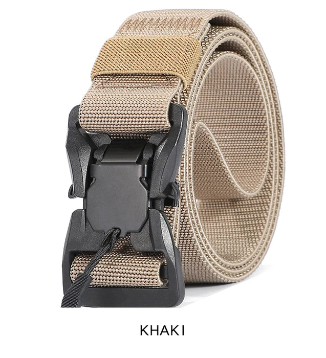 Cintura tattica fibbia magnetica cintura elastica a sgancio rapido cintura da allenamento per utensili in Nylon Casual cintura per pantaloni da uomo