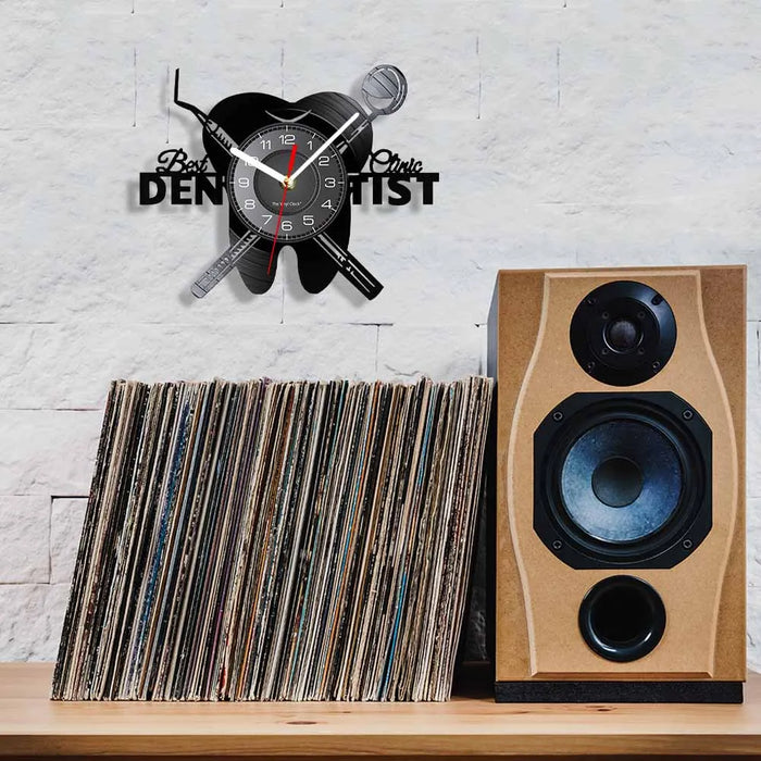 Attrezzature Dental Office Denti dentista Segno di Parete Orologio Decorativo Ortodontista Disco In Vinile Orologio Da Parete Infermiera Apprezzamento Regalo