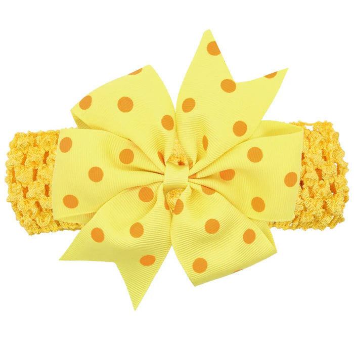 fascia per bambina Accessori per capelli per neonati fiocchi per fascia Copricapo Dot Neonato Regalo per bambini Nastro per neonati Panno per neonato Bowknot