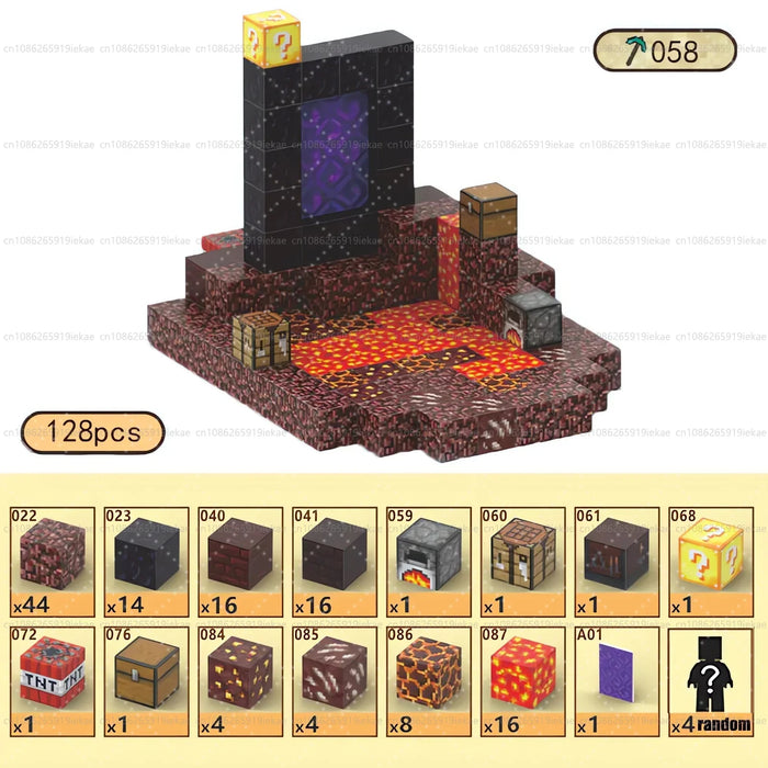 Blocchi magnetici Mine World Set cubo magnetico per ragazzo ragazza bambino età 3+ modello fai da te bambini stelo stelo giocattolo sensoriale regalo