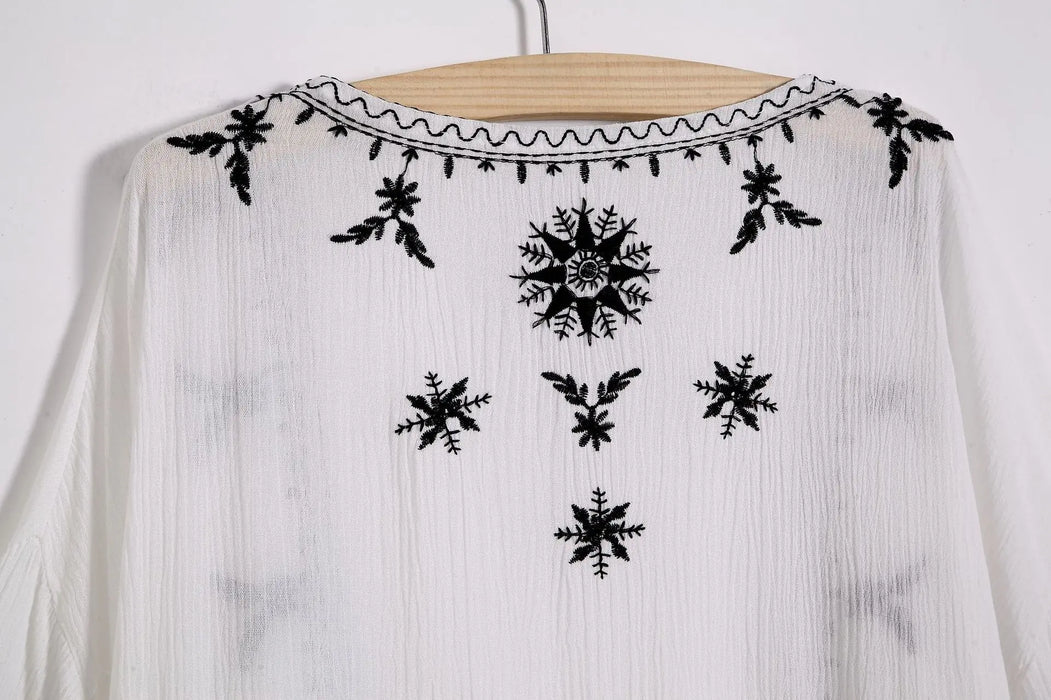 Donne ricamo Kimono Cardigan 2023 Boho moda estate scialle camicia camicetta protezione solare pizzo allentato top Outwear Blusas Feminina