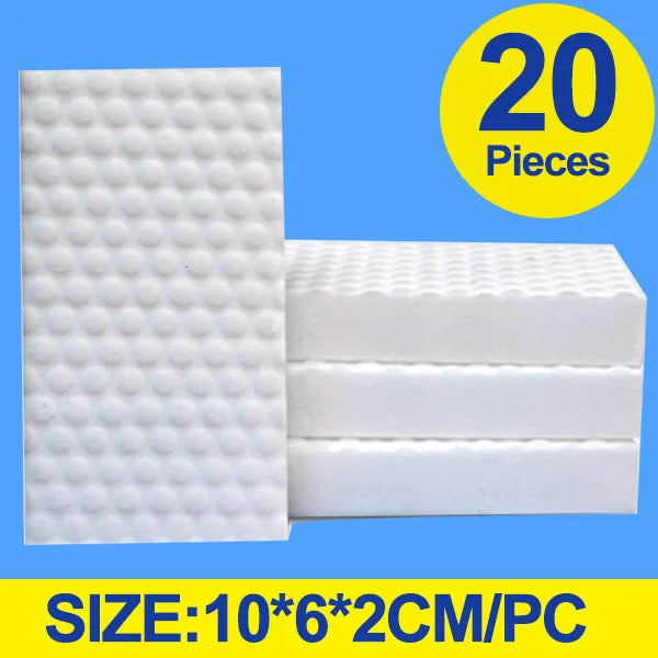 20/40/100 pz spugna compressa magica gomma detergente accessorio da cucina strumento melamina spugna lavastoviglie spazzola pulizia