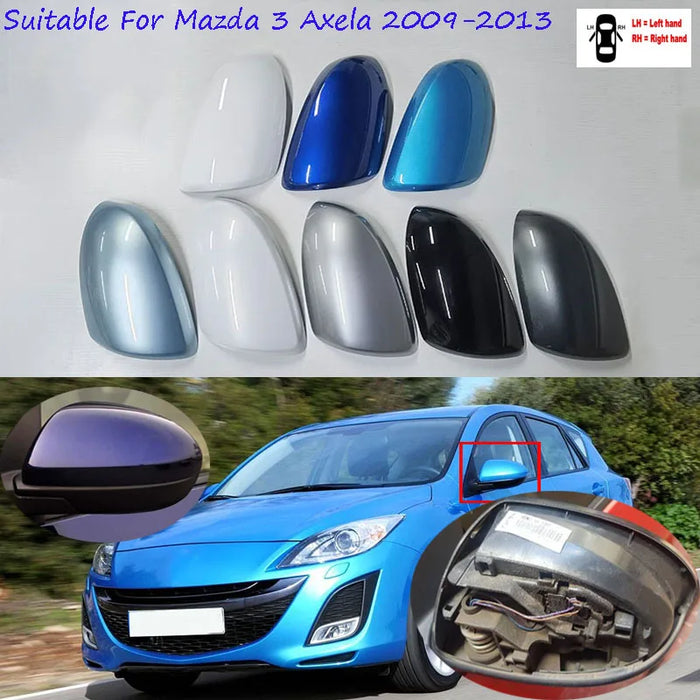 Accessori auto per Mazda 3 Axela BL 2009 ~ 2013 Copertura specchietto retrovisore Custodia a conchiglia per specchietto retrovisore