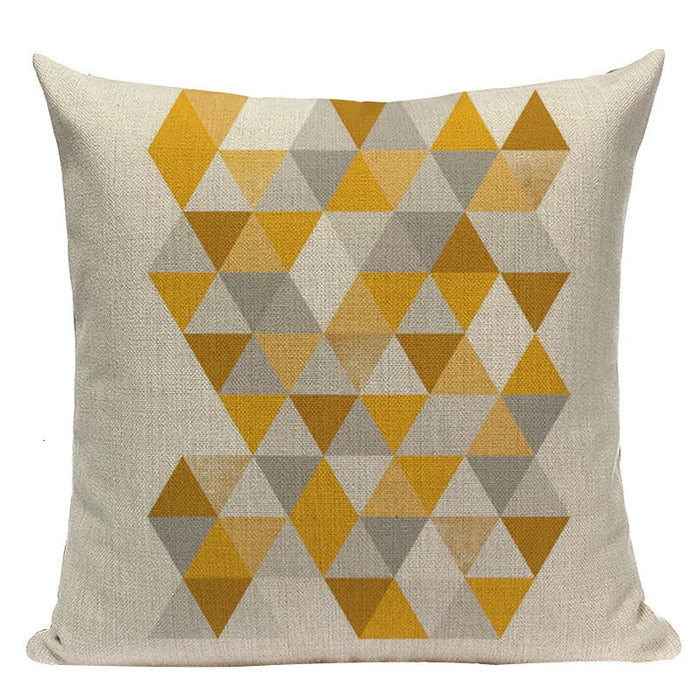 Fodere per cuscini con cuore giallo Fodera per cuscino geometrica nordica Grafico Decorazione personalizzata Federa per cuscino con cervo per la casa per cuscino Cojin