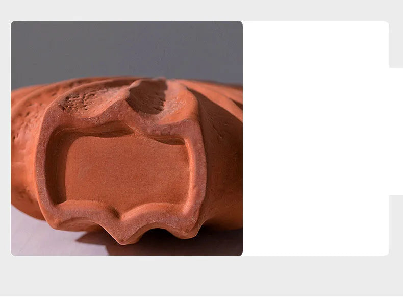 Minimalismo vaso in ceramica a forma di conchiglia vasi floreali idroponici vasi di fiori di conchiglia arancione disposizione dei fiori decorazione della scrivania