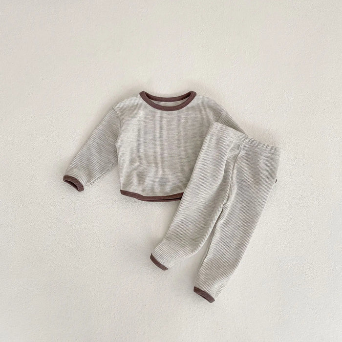 0-3T Infant Newborn Kid Baby Boys Girls Clothes set Long Sleeve T Shirt Top pant suit Cotton New born 2pcs Outfits set