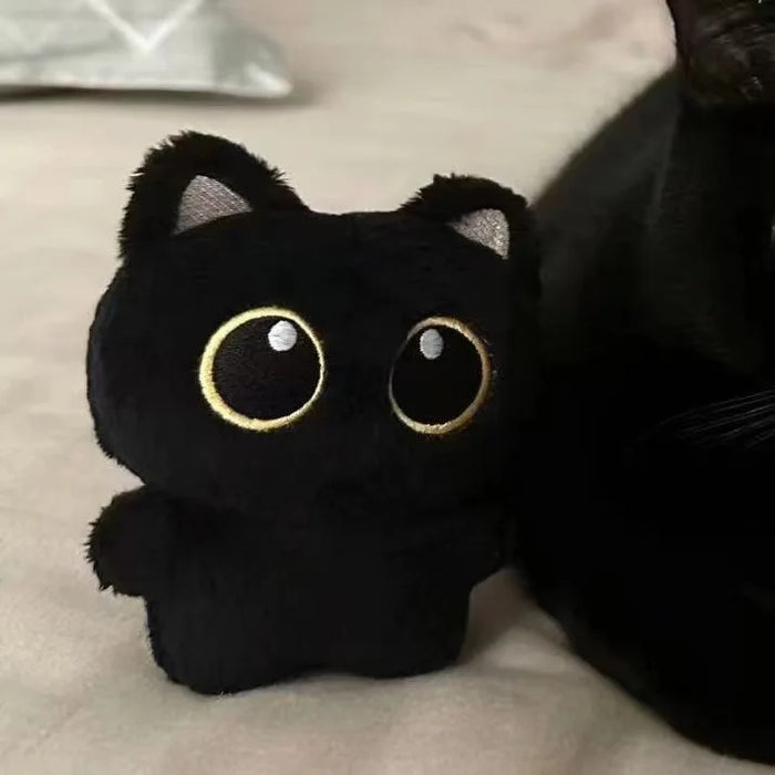 10 cm carino gatto nero peluche bambola piccolo ciondolo coccolone cuscino ins gatto nero peluche bambola per ragazzo ragazza regali di compleanno