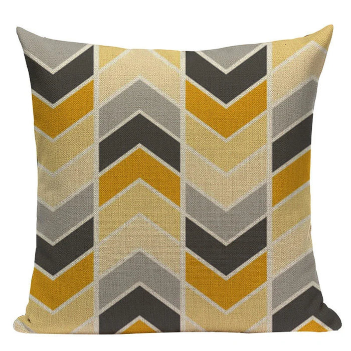 Fodere per cuscini con cuore giallo Fodera per cuscino geometrica nordica Grafico Decorazione personalizzata Federa per cuscino con cervo per la casa per cuscino Cojin