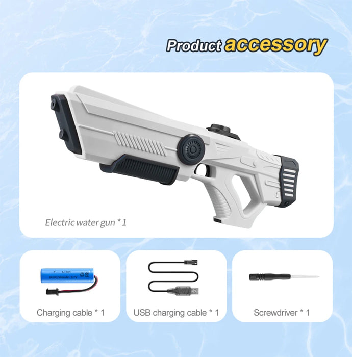 Pistola elettrica automatica per stoccaggio dell'acqua, giocattoli portatili per bambini, spiaggia estiva, combattimento all'aperto, fantasia, pistola a spruzzo, giocattoli, ragazzo, bambino, gioco per adulti