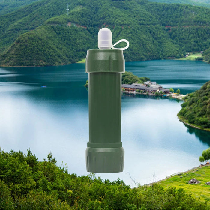 1pc Outdoor Mini Camping purificazione filtro per l'acqua Straw TUP borsa per l'acqua in fibra di carbonio per la sopravvivenza o forniture di emergenza