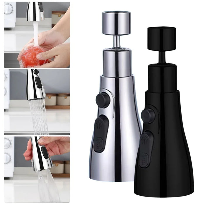 Universale 360 ° ruota rubinetto della cucina Extender aeratore plastica Splash Filter cucina lavabo rubinetto gorgogliatore ugello aeratore