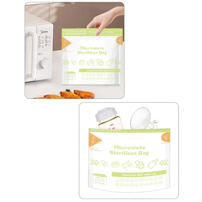 1 set sacchetti per disinfezione per forno a microonde, per riscaldamento a vapore, per sterilizzazione bottiglie