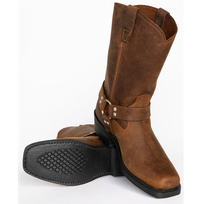 Stivali da Cowboy retrò da uomo stivali Western a metà polpaccio da uomo stivali in pelle da uomo Slip On scarpe stivali da cavaliere invernali stivaletti maschili Plus Size 48