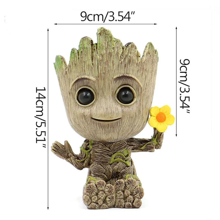 Decorazione della casa Artigianato Modello in miniatura Ufficio Desktop Display Cartoon Groot Figurine Artigianato Decor Albero Uomo Ornamento 5CM