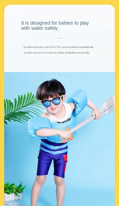 Baby Swim Circle Cartoon manica del braccio giubbotto di salvataggio costume da bagno bambini Outdoor Water Safety Suit Growth Toy