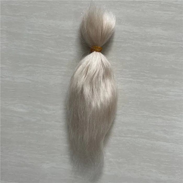 Capelli per bambola rinata in mohair puro al 100% con colore marrone scuro/oro adatti per parrucca per bambola rinata fai-da-te facile da lavare e radicare