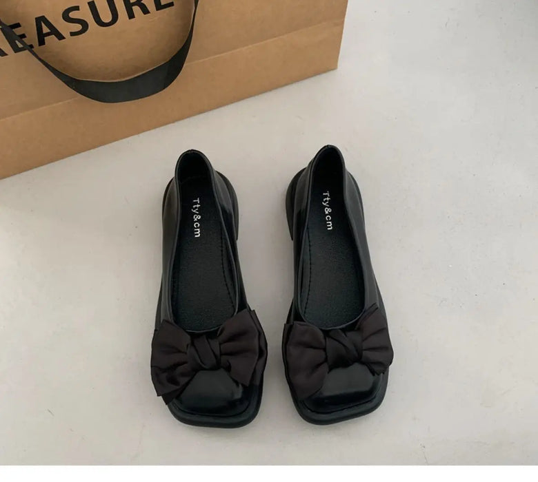 Scarpe da donna retrò scarpe singole francesi fiocco quadrato scarpe Mary Jane 2022 nuovo 35-43 grande
