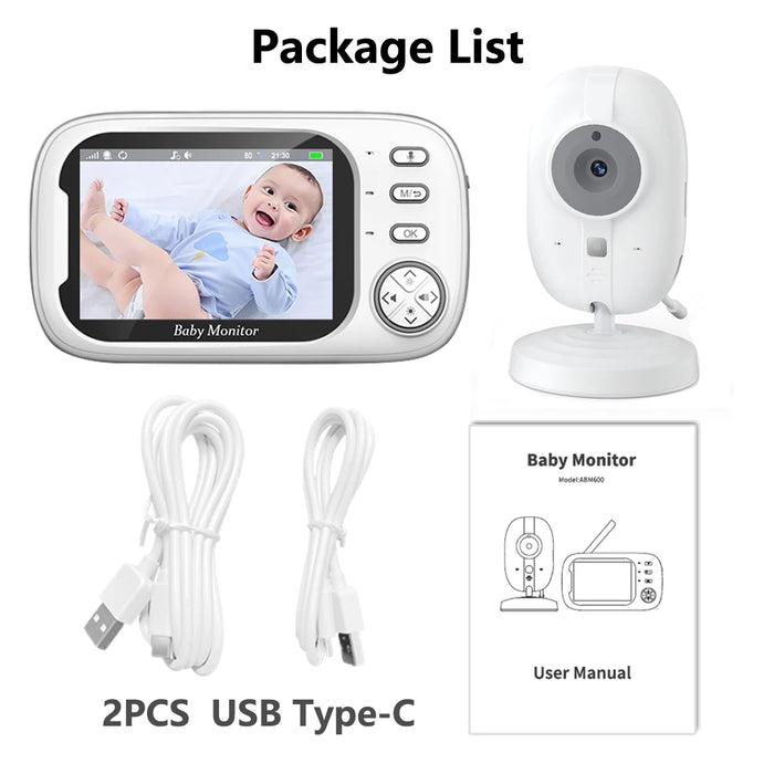 Baby Monitor con fotocamera LCD da 3,5 pollici Babysitter elettronico Audio bidirezionale Visione notturna Video Baby Nanny Radio Meglio di VB603