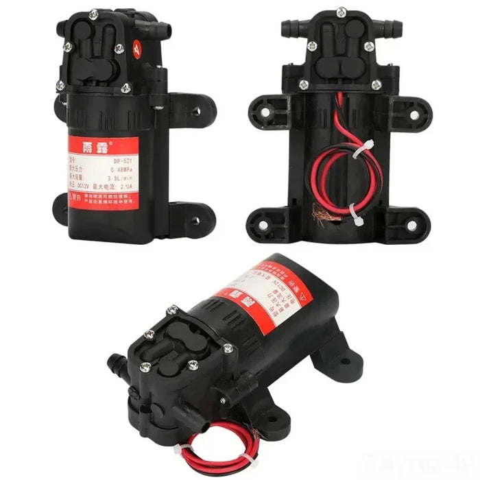 Durable DC 12 V 70PSI 3.5L/min Agricola Pompa Dell'acqua Elettrica Nero Micro A Membrana Ad Alta Pressione Spruzzatore di Acqua Auto lavaggio 12 V