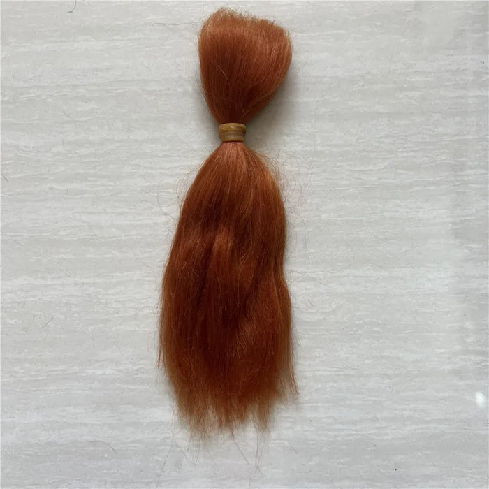 Capelli per bambola rinata in mohair puro al 100% con colore marrone scuro/oro adatti per parrucca per bambola rinata fai-da-te facile da lavare e radicare