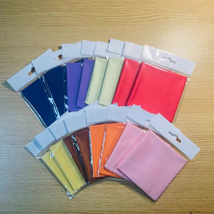XizeHOM 8 pz/lotto Detergente per occhiali di alta qualità 20*20 cm Panno per pulizia occhiali in microfibra per lenti Salviette per la pulizia dello schermo del telefono