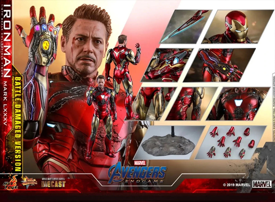 Giocattoli caldi Marvel The Avengers 4 Steel Man 1:6 Lega Burattino Soldato Uomo Mark85 Danni di guerra Versione Esecuzione squisita Buoni regali