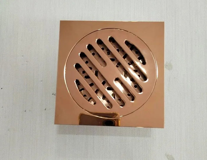 Ottone opaco nero stile quadrato rolse oro Scolapiatti per pavimenti oro Scarico per rifiuti Bagno nichel spazzolato Scarico per doccia DR087
