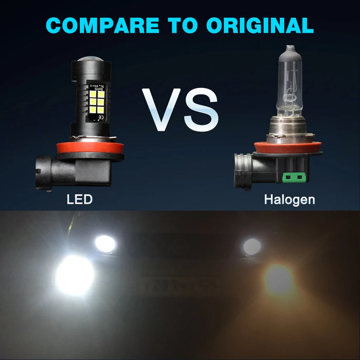 2 pz H8 H11 Led HB4 9006 HB3 9005 fendinebbia lampadina 3030SMD 1200LM 6000K bianco Auto guida lampada da corsa Auto Led luce 12V 24V