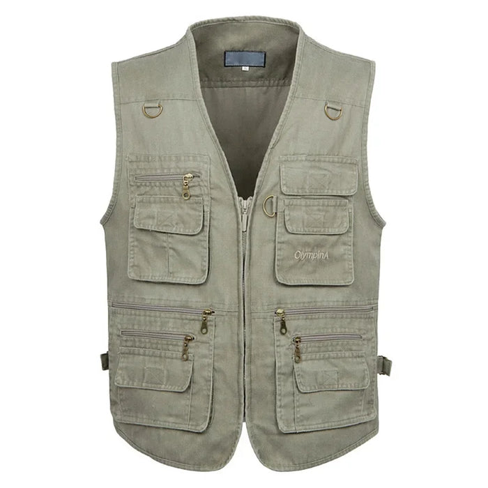 8XL 9XL 10XL Nuovo maschio Casual Estate Gilet senza maniche in cotone di grandi dimensioni con molte 16 tasche Gilet fotografico multitasche da uomo