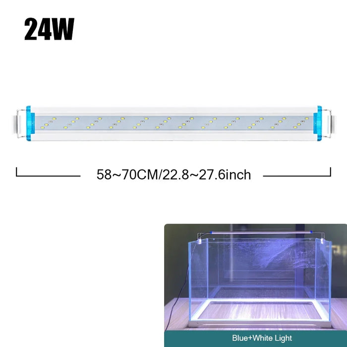 18-75 CM Super Sottile LED Acquario Illuminazione Pianta Acquatica Luce Estensibile Impermeabile Clip sulla Lampada Per Acquario 90-260 V