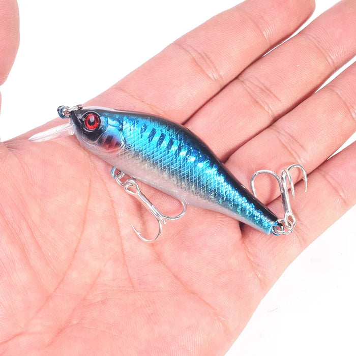 1Pc 8cm 9g Minnow Richiamo di Pesca Galleggiante Wobblers Esca Dura Professionale Sistema di Equilibrio Della Gravità Jerkbait Pike Crankbait Swimbait