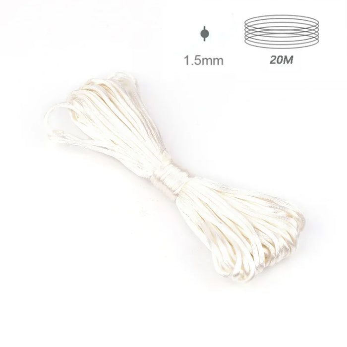 TYRY.HU 20-80 metri Collana masticabile per bambini Accessori 1.5mm/2mm/2.5mm Cavo in nylon di seta satinata per catena ciuccio per bambini Strumenti fai da te