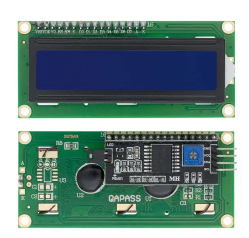 Modulo display LCD1602 I2C Schermo blu verde 5V PCF8574 Adattatore IIC Llate per Arduino