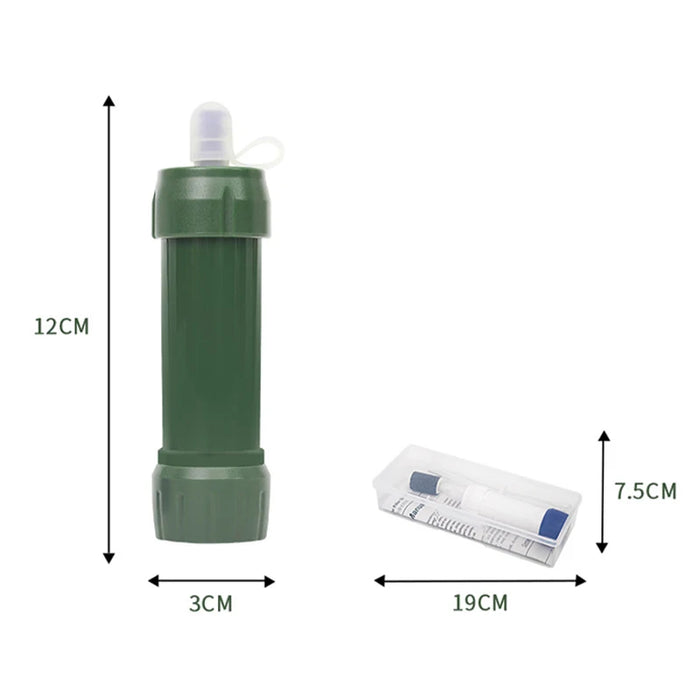 1pc Outdoor Mini Camping purificazione filtro per l'acqua Straw TUP borsa per l'acqua in fibra di carbonio per la sopravvivenza o forniture di emergenza