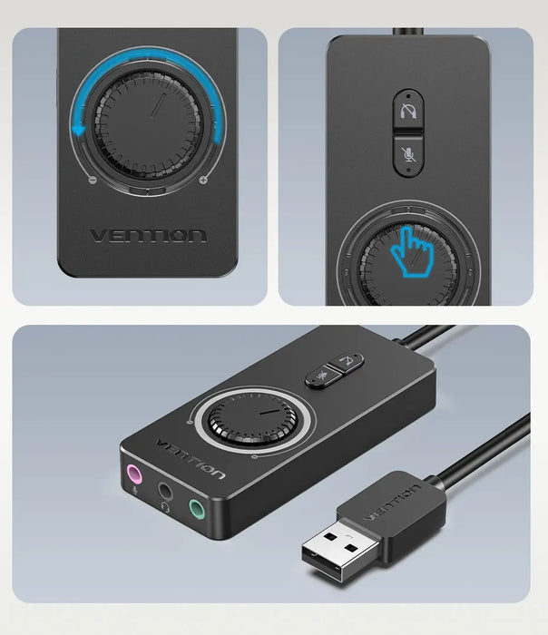Vention scheda Audio esterna USB adattatore Audio da USB a 3.5mm microfono da USB a auricolare per Macbook Computer portatile scheda Audio PS4