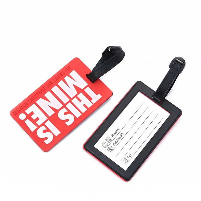 Lettera creativa "Non la tua borsa" Accessori da viaggio carini Etichette per bagagli Valigia Etichetta da viaggio portatile in silicone moda stile cartone animato