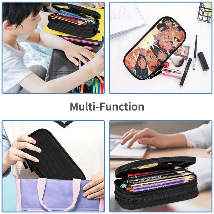 The Great Hashiras Of Demon Slayer Pencil Case Classic Pen Bags studente Large Storage studenti regali per la scuola Pencilcases