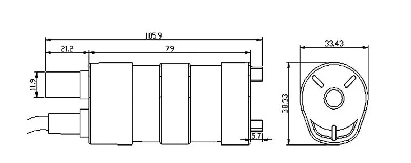 La migliore vendita 12V 24V 600L/H pompa dell'acqua sommergibile Dc ad alta pressione pompa dell'acqua micromotore a tre fili con adattatore