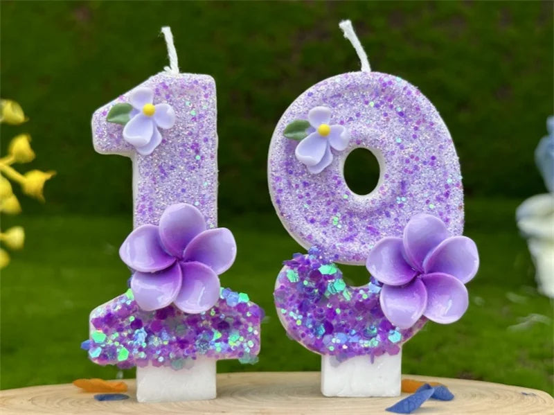Fiore candela e titolari ricordi di compleanno decorazione candele ragazza ragazzo numero decorazioni di nozze articoli rituali lampade candele